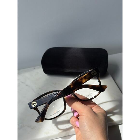 NEW Gucci GG1340O Brown Square Logo Eyeglasses Frames - Picture 8 of 8